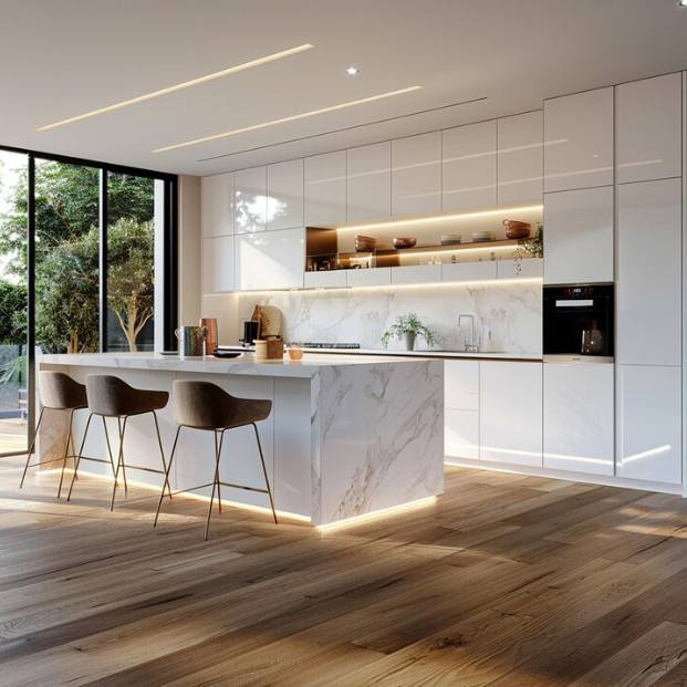 Elegant Kitchen Flooring in Dubai