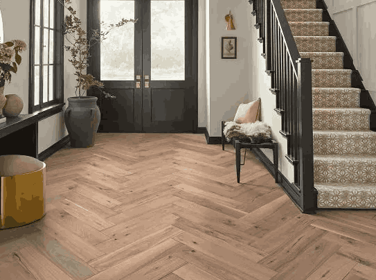 classic herringbone parquet floor