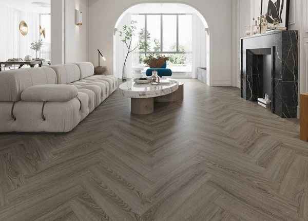 modern herringbone flooring design