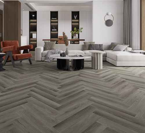Chevron LVT flooring