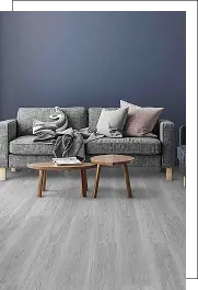 Light gray SPC flooring in a villa living room