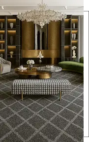 grey Polyester Wall To Wall Carpet