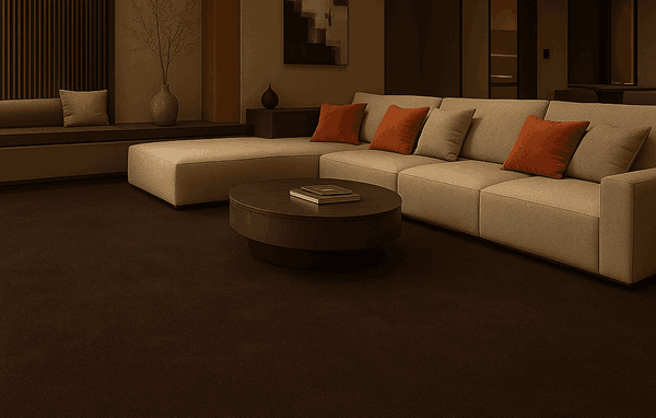 modern-apartment dark brown carpet