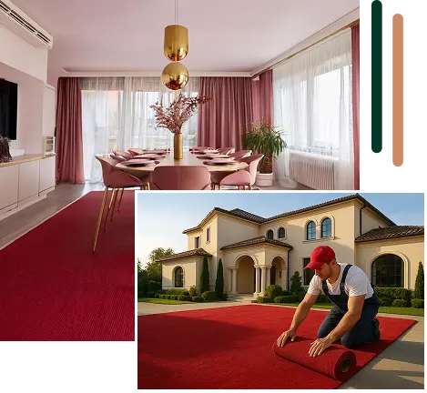 professional red car[et installation in dubai