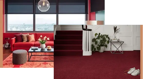 red carpet in luxury apartment