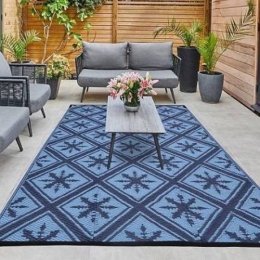 Blue-color-Outdoor-Carpet-Villa