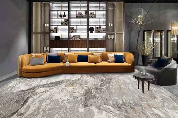 Jute Backing Living-Room Gray carpet