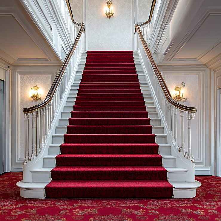 grand red carpet-staircase elegant interior-design