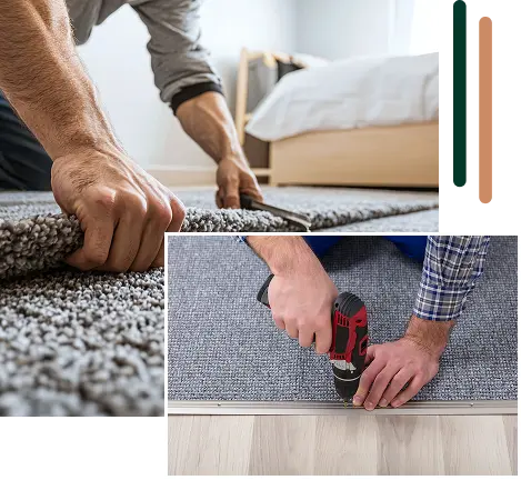 living room carpet installation in dubai