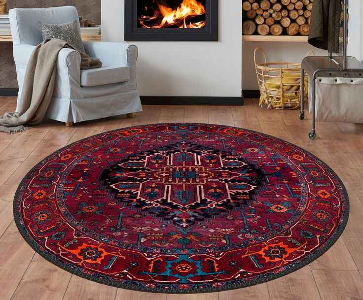 round turkish carpet